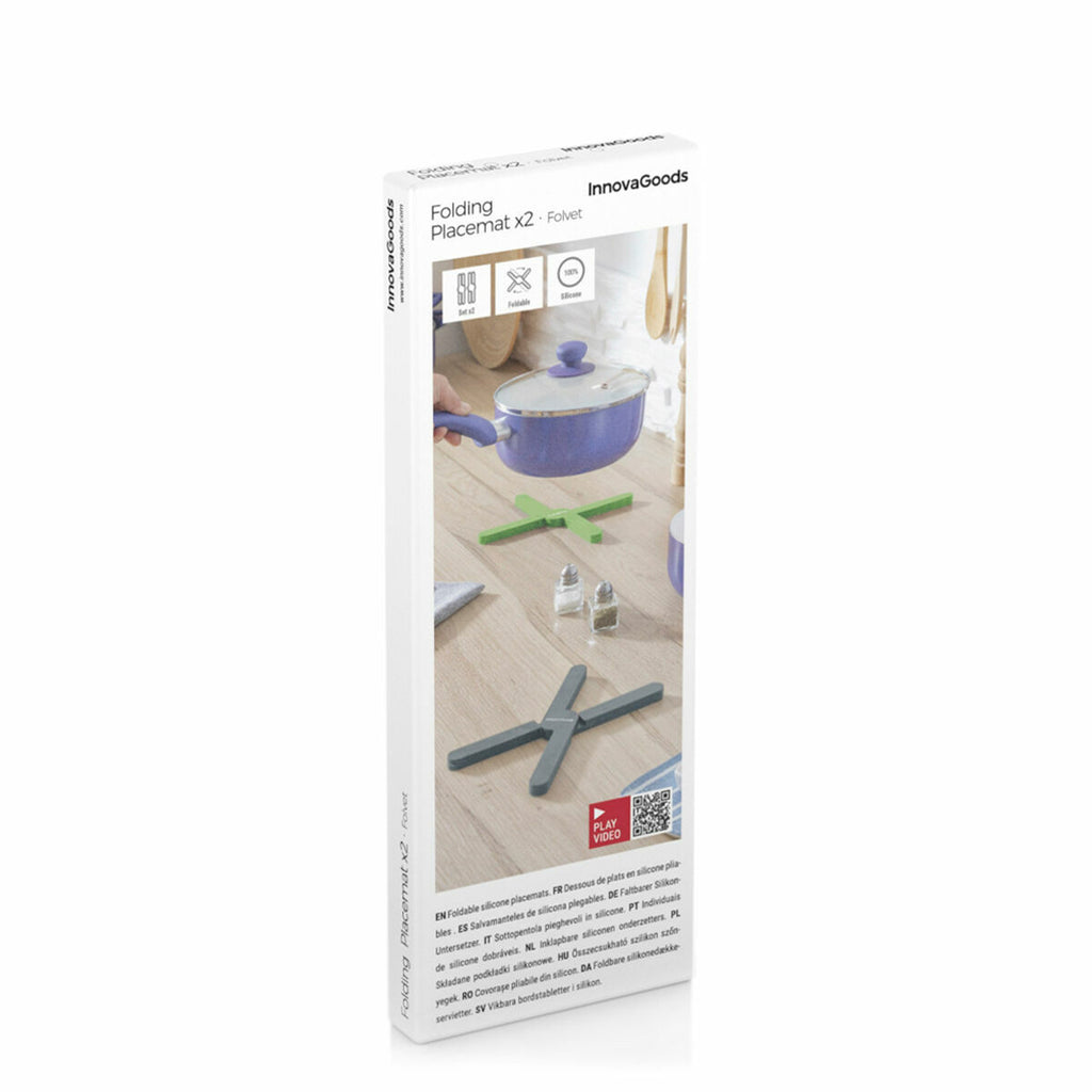 Individual Folding Silicone Trivet Folvet InnovaGoods 2 Units-1