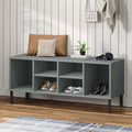 Vidaxl shoe rack with metal legs Oslo 106x35x45 cm pine gray