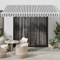 VidaXL Awning automatically extendable LED 350x250 cm anthracite and white