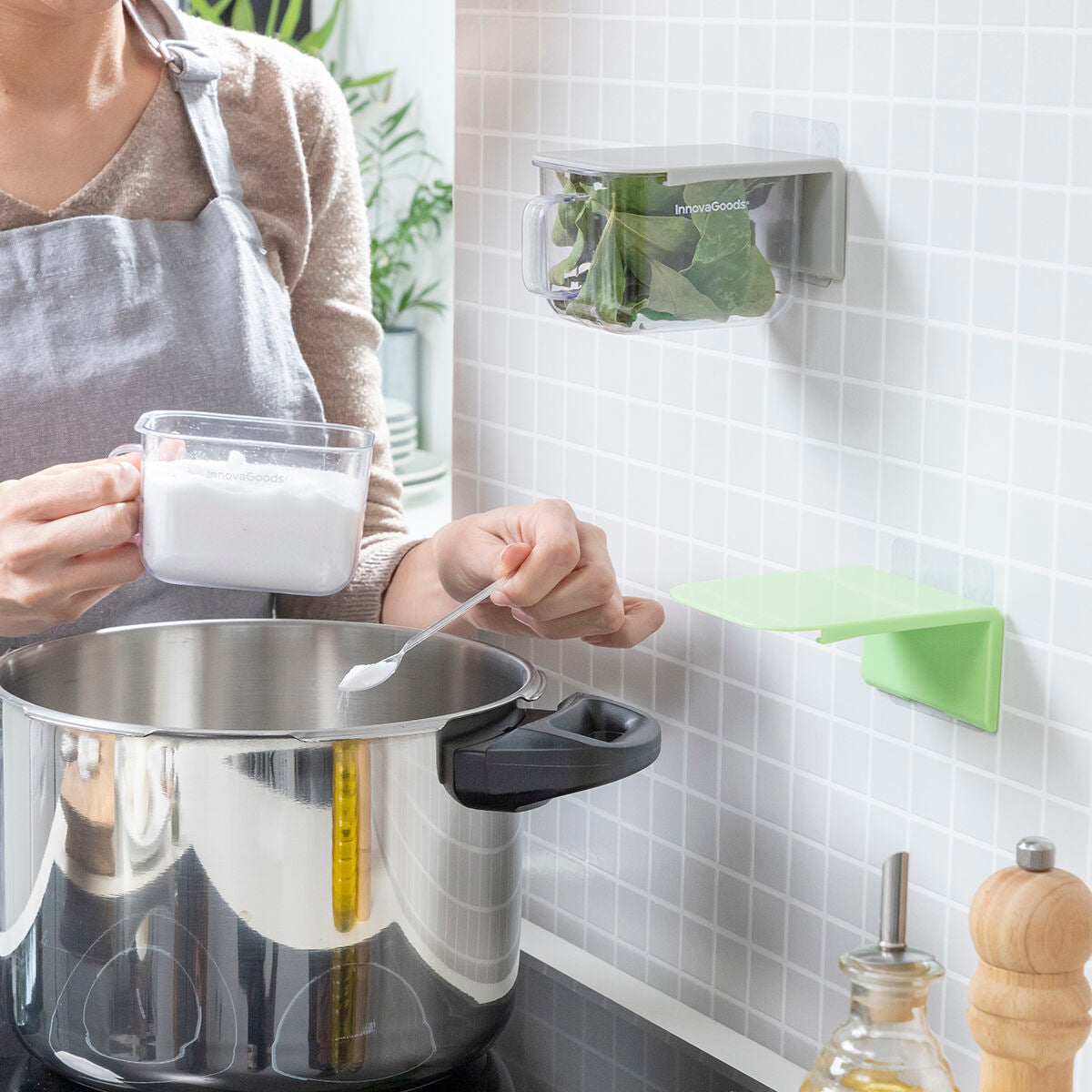 Removable Adhesive Kitchen Containers Handstore InnovaGoods 2 Units