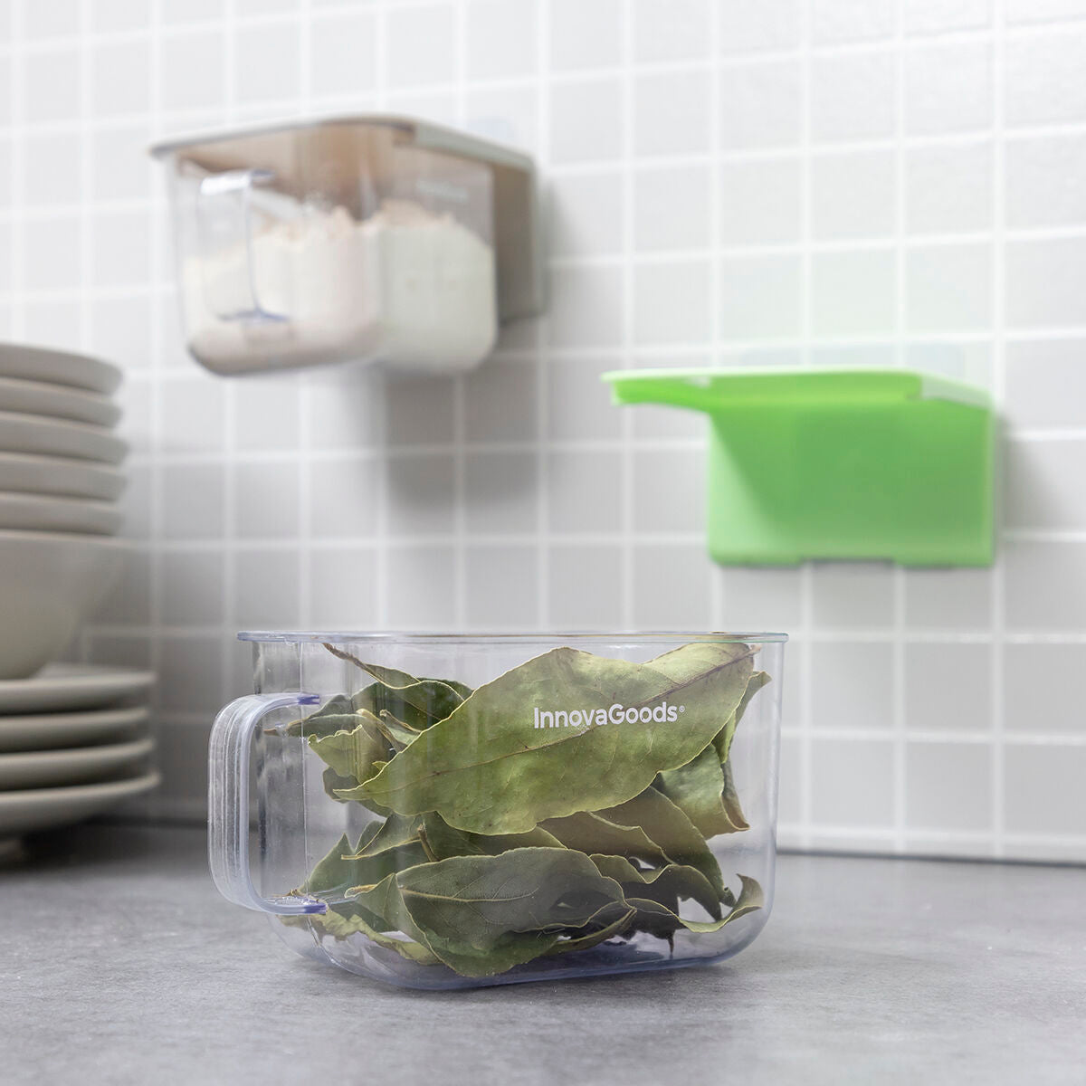 Removable Adhesive Kitchen Containers Handstore InnovaGoods 2 Units